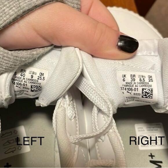 PUMA Carina Leather Sneaker, MISMATCHED SIZING Left 9 / Right 8.5 New with Tag - Picture 12 of 15